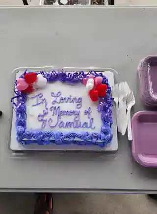Memorial cake decorated for the Shannan Hickey Memorial Golf Tournament