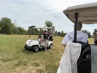 Golf cart scene during the memorial tournament