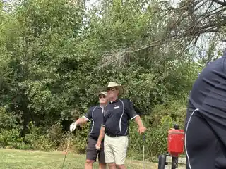 Golfers walking together during the tournament