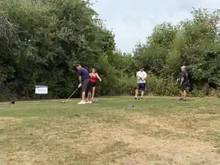 Golfer playing on the course