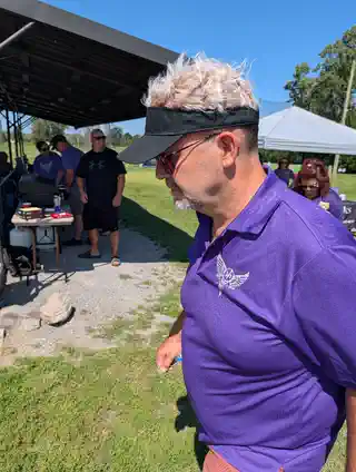 Tournament participant wearing a Shannan Hickey Memorial shirt