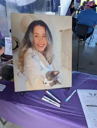 Memorial portrait displayed at the tournament